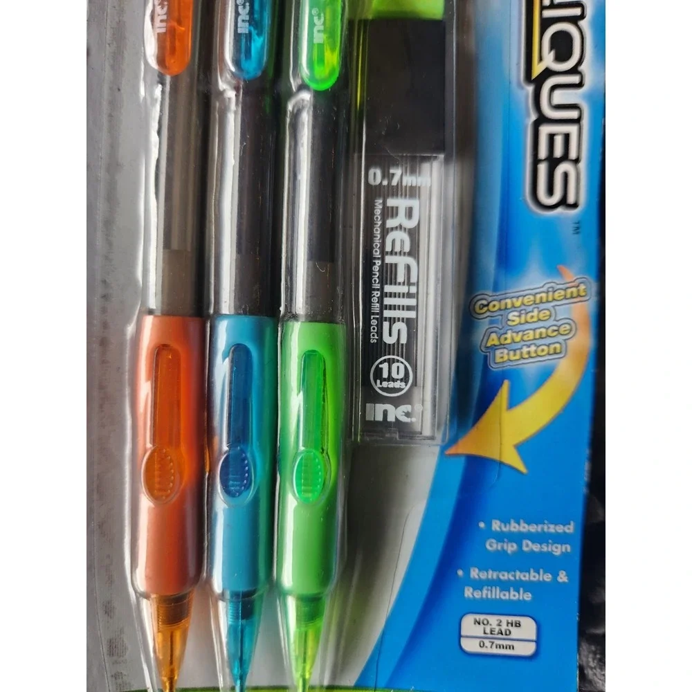 BIC 0.7 mm HB (#2) Mechanical Pencil - Blk Lead/Assorted Barrel+BONUS 3 PACK~New